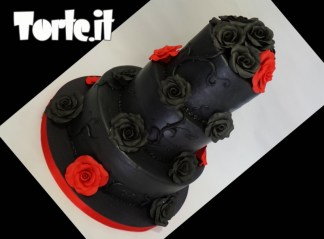 Black & Rose cake